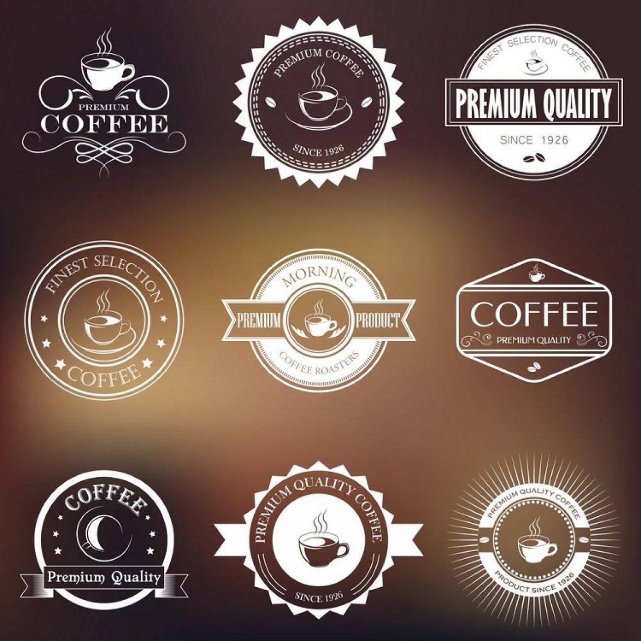 mãu logo cà phê